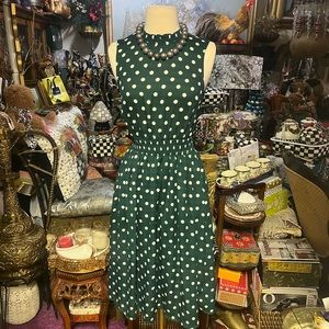 ModCloth Green Polka Dress